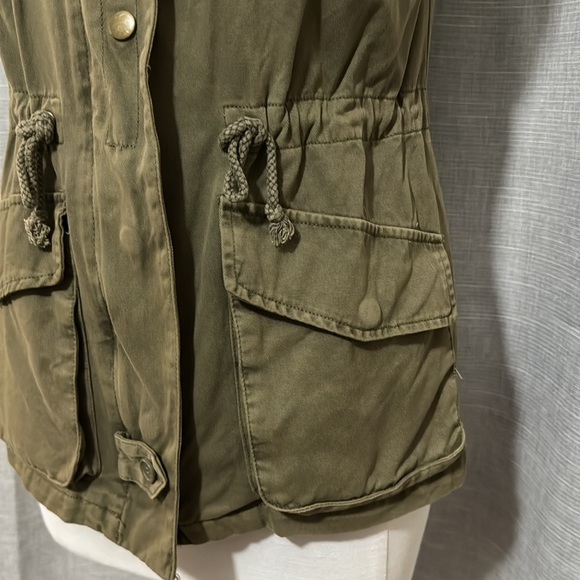 Per Se Vest-XS-Olive Green-Military Vibes-ZipUp/Snaps-Pockets-Adj Waist-Pockets - Picture 6 of 16